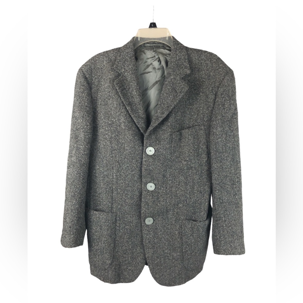 JACKET - Men's Ermenegildo Zenga Soft Textured Wool Grey Blazer. Size L or 43R.
